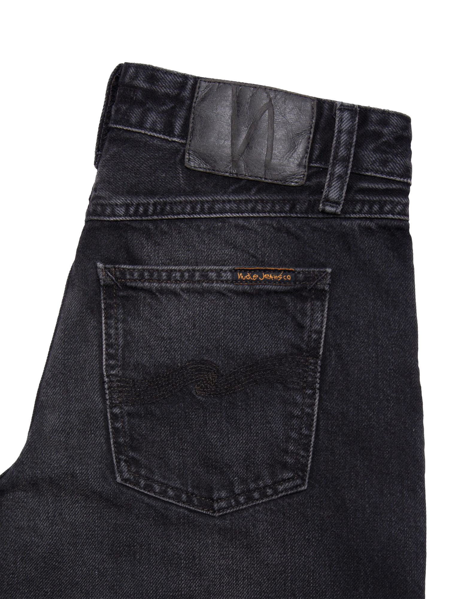 Product image 6 of 9, which shows Nudie Jeans Heidi Wide Leg Jeans, Black, W24/L30
