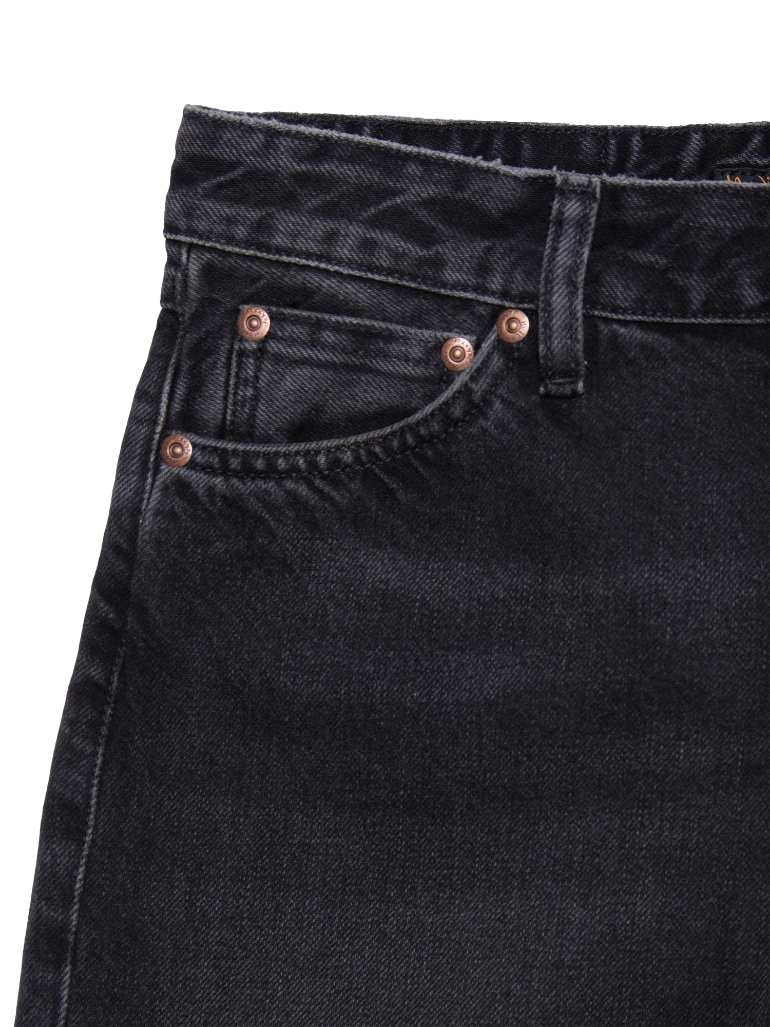 Product image 7 of 9, which shows Nudie Jeans Heidi Wide Leg Jeans, Black, W24/L30
