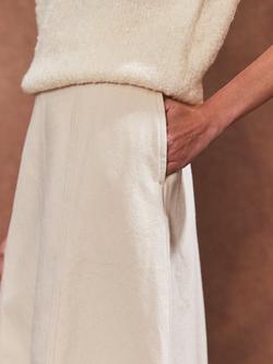 Ro&Zo Denim A-Line Skirt, Natural - view 2, Natural