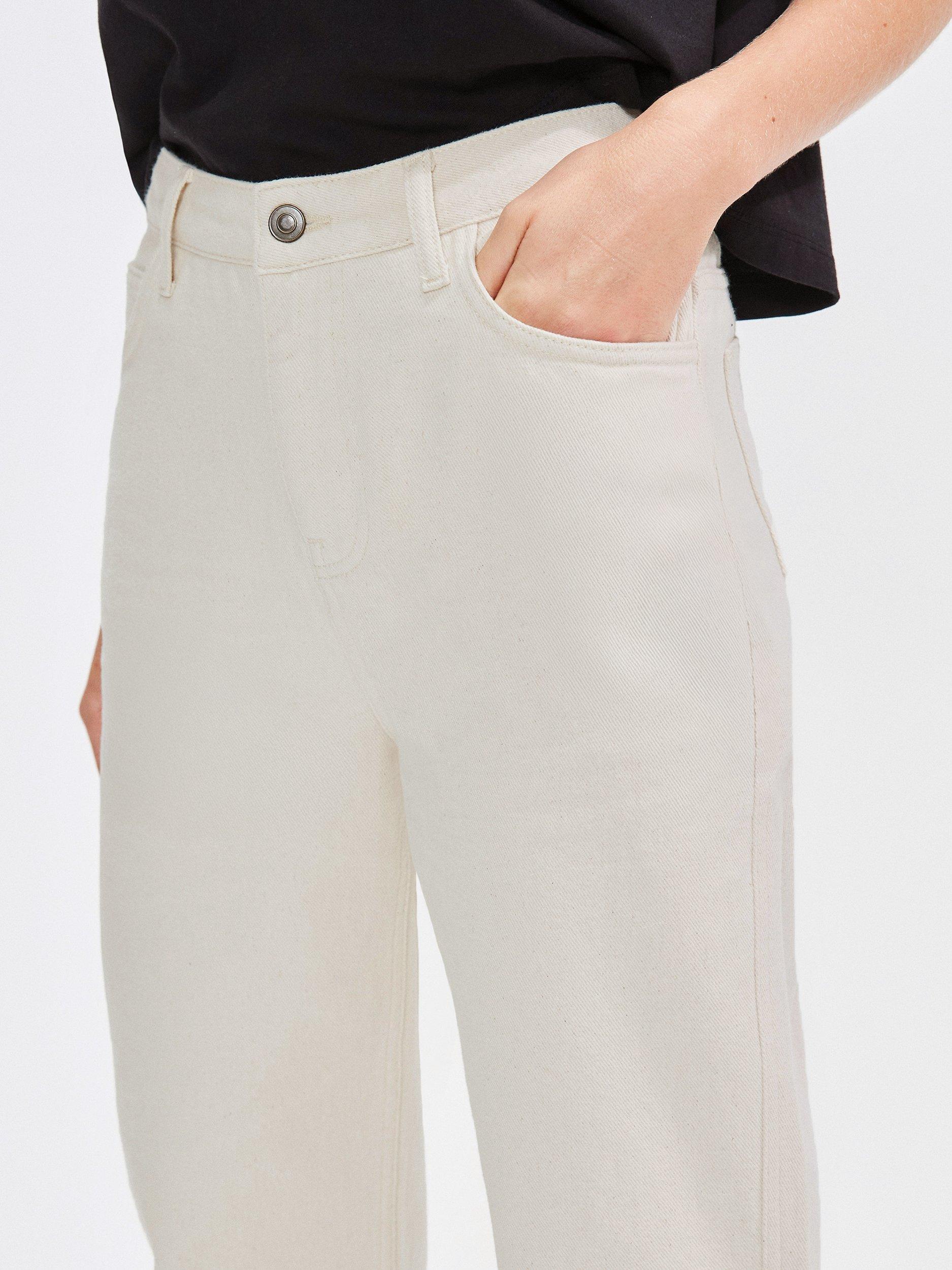 Product image 2 of 5, which shows Ro&Zo Straight Leg Jeans, Natural, 6