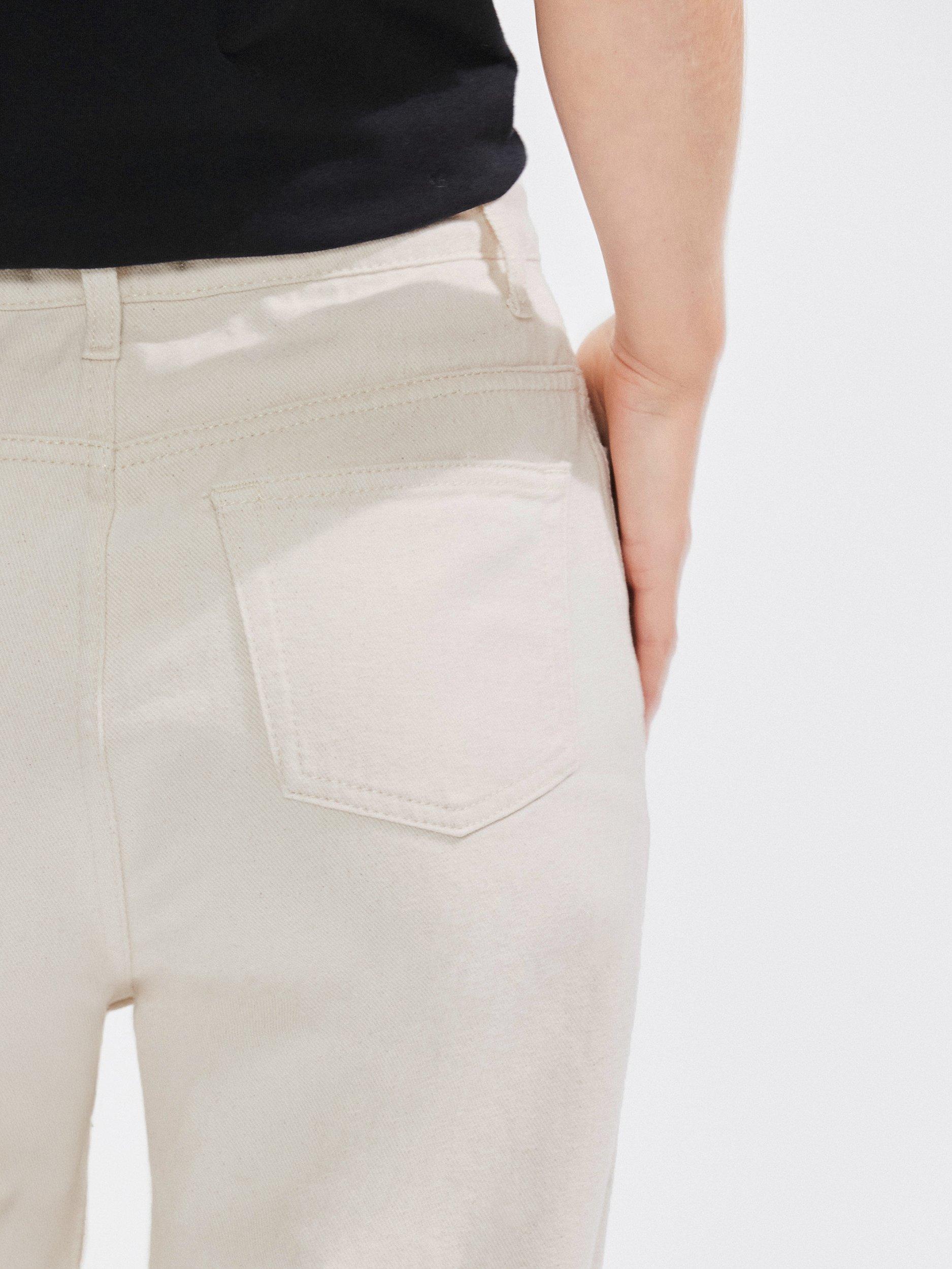 Product image 4 of 5, which shows Ro&Zo Straight Leg Jeans, Natural, 6