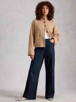 White Stuff Ayla Organic Cotton Rich Wide Leg Jeans, Indigo, Indigo