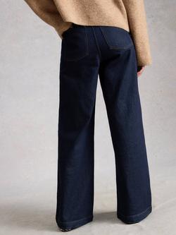 White Stuff Ayla Organic Cotton Rich Wide Leg Jeans, Indigo - view 2, Indigo