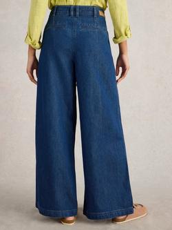 White Stuff Sasha Wide Leg Jeans, Mid Blue - view 2, Mid Blue