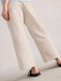 White Stuff Tia Cropped Wide Leg Jeans, Natural White - view 2, Natural White