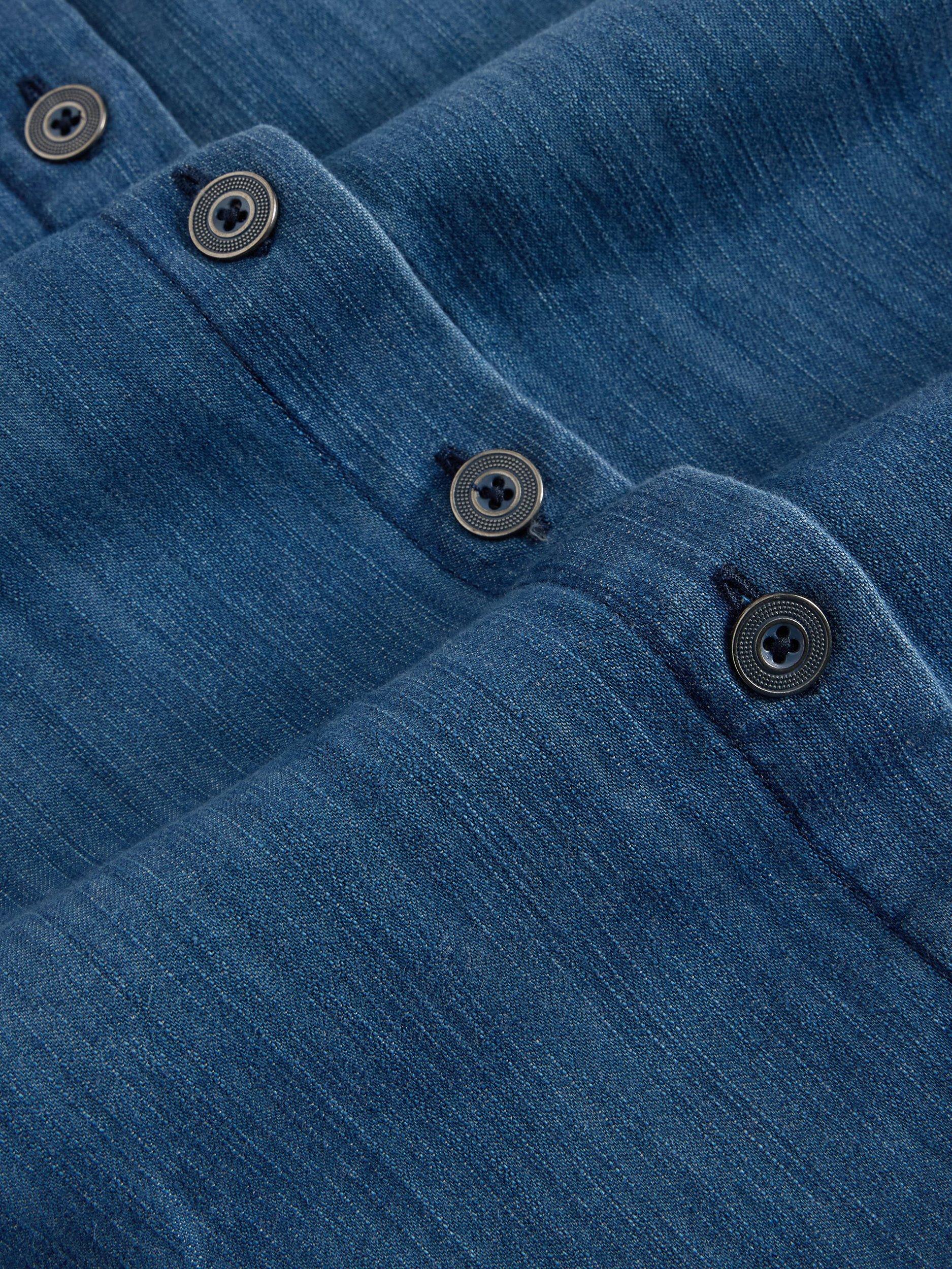Product image 6 of 6, which shows White Stuff Heather Pure Organic Cotton Denim Skirt, Mid Blue, 10