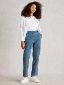 White Stuff Everleigh Cargo Trousers, Mid Blue, Mid Blue