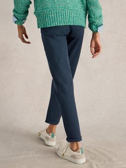 White Stuff Twister Organic Cotton Rich Chino Trousers - view 2, Dark Navy