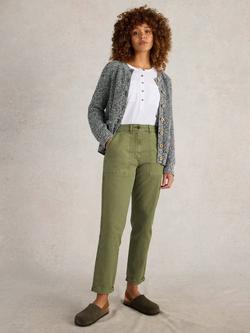 White Stuff Twister Organic Cotton Rich Chino Trousers, Khaki