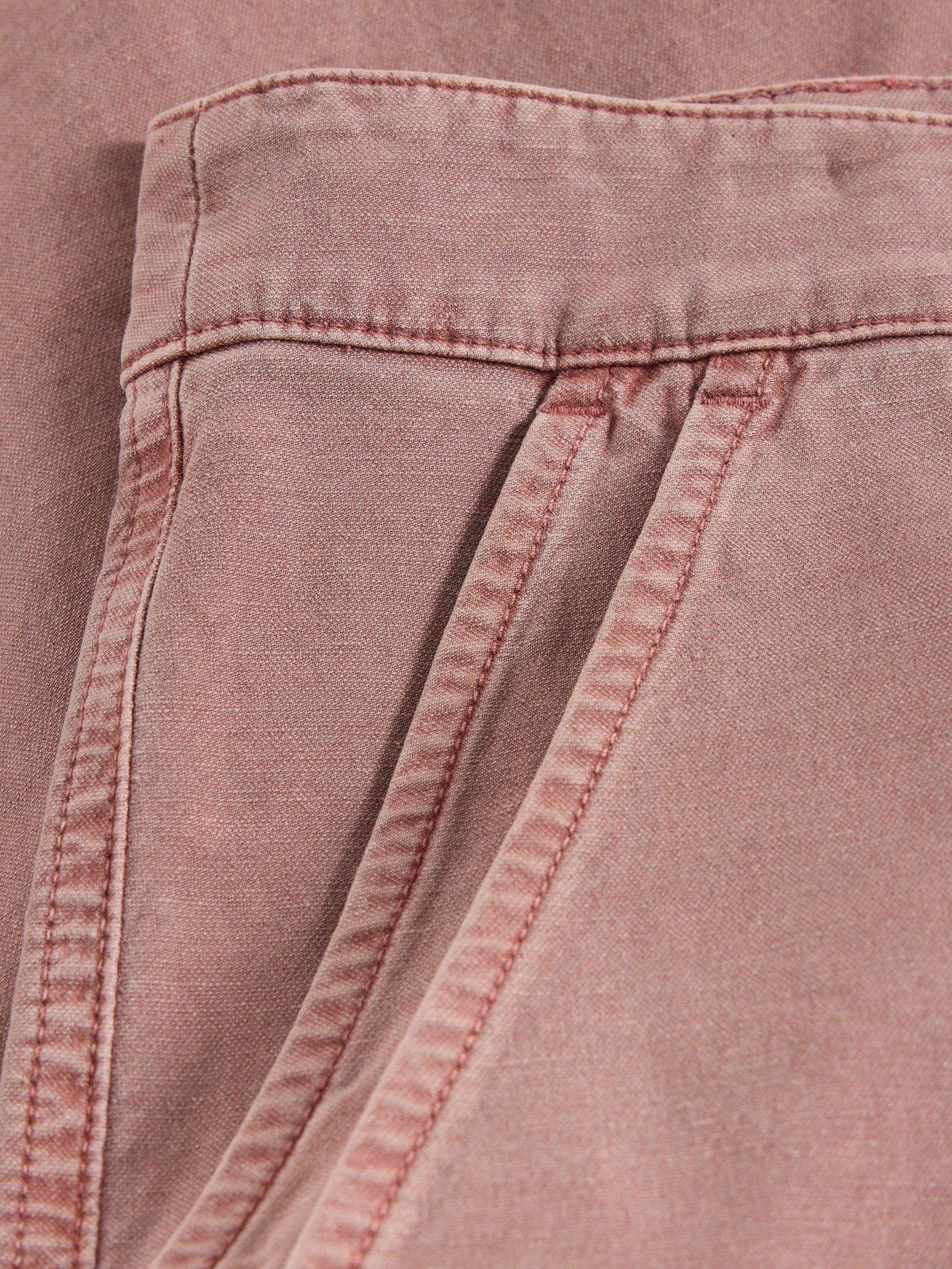 Product image 6 of 6, which shows White Stuff Twister Organic Cotton Rich Chino Trousers, Dusty Pink, 8R