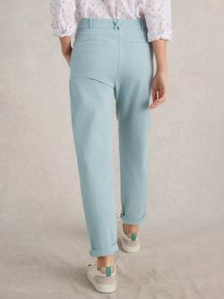 White Stuff Twister Organic Cotton Rich Chino Trousers - view 2, Light Blue