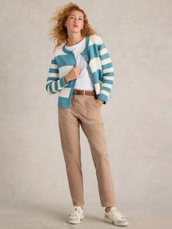 White Stuff Twister Organic Cotton Rich Chino Trousers, Light Natural