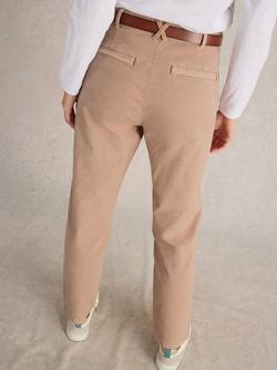 White Stuff Twister Organic Cotton Rich Chino Trousers - view 2, Light Natural