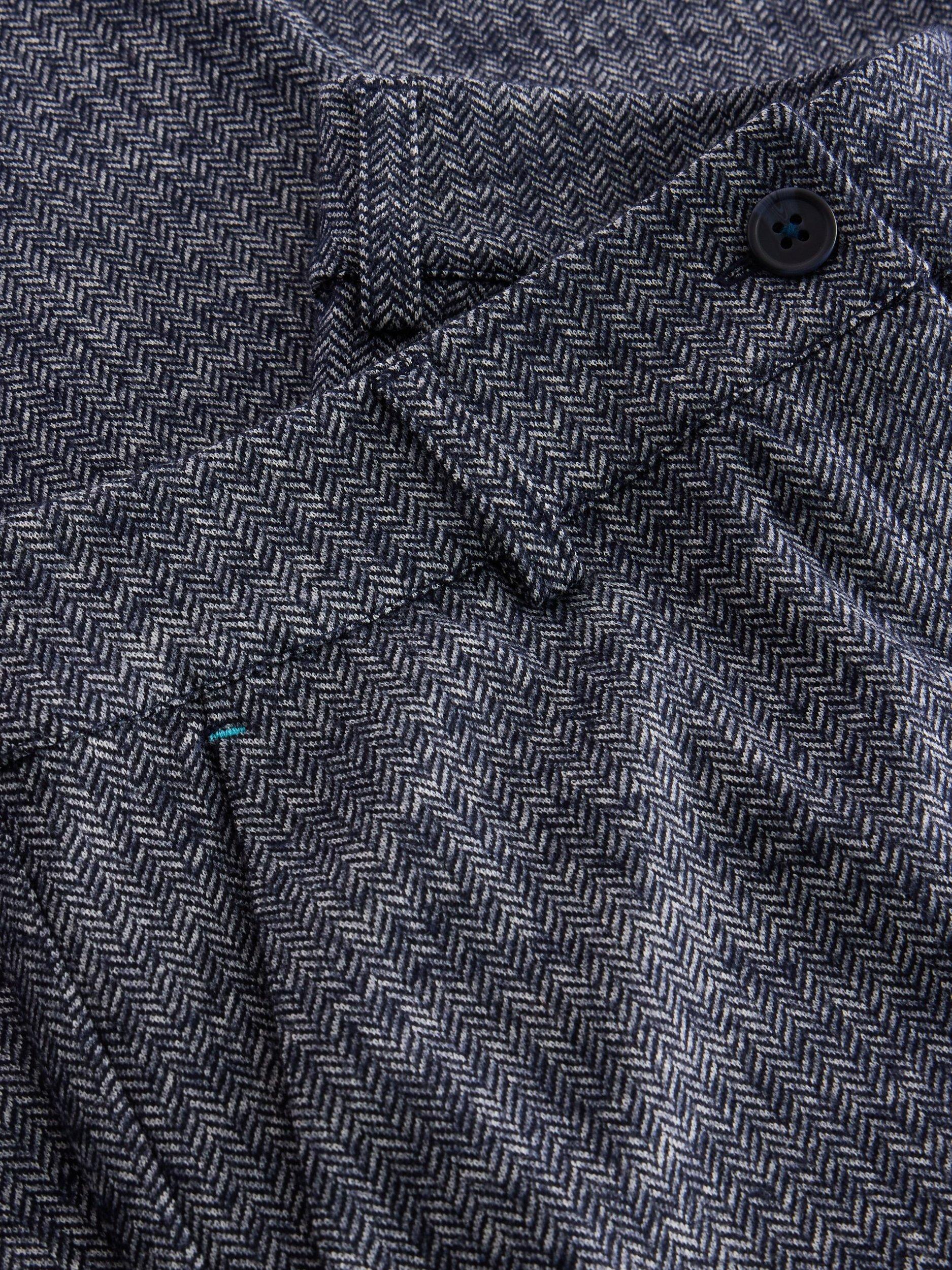 Product image 6 of 6, which shows White Stuff Belle Tweed Wide Leg Trousers, Navy/Multi, 12R