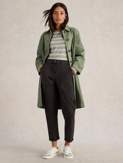 White Stuff Twister Organic Cotton Rich Chino Trousers, Pure Black, Pure Black