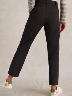 White Stuff Twister Organic Cotton Rich Chino Trousers, Pure Black - view 2, Pure Black
