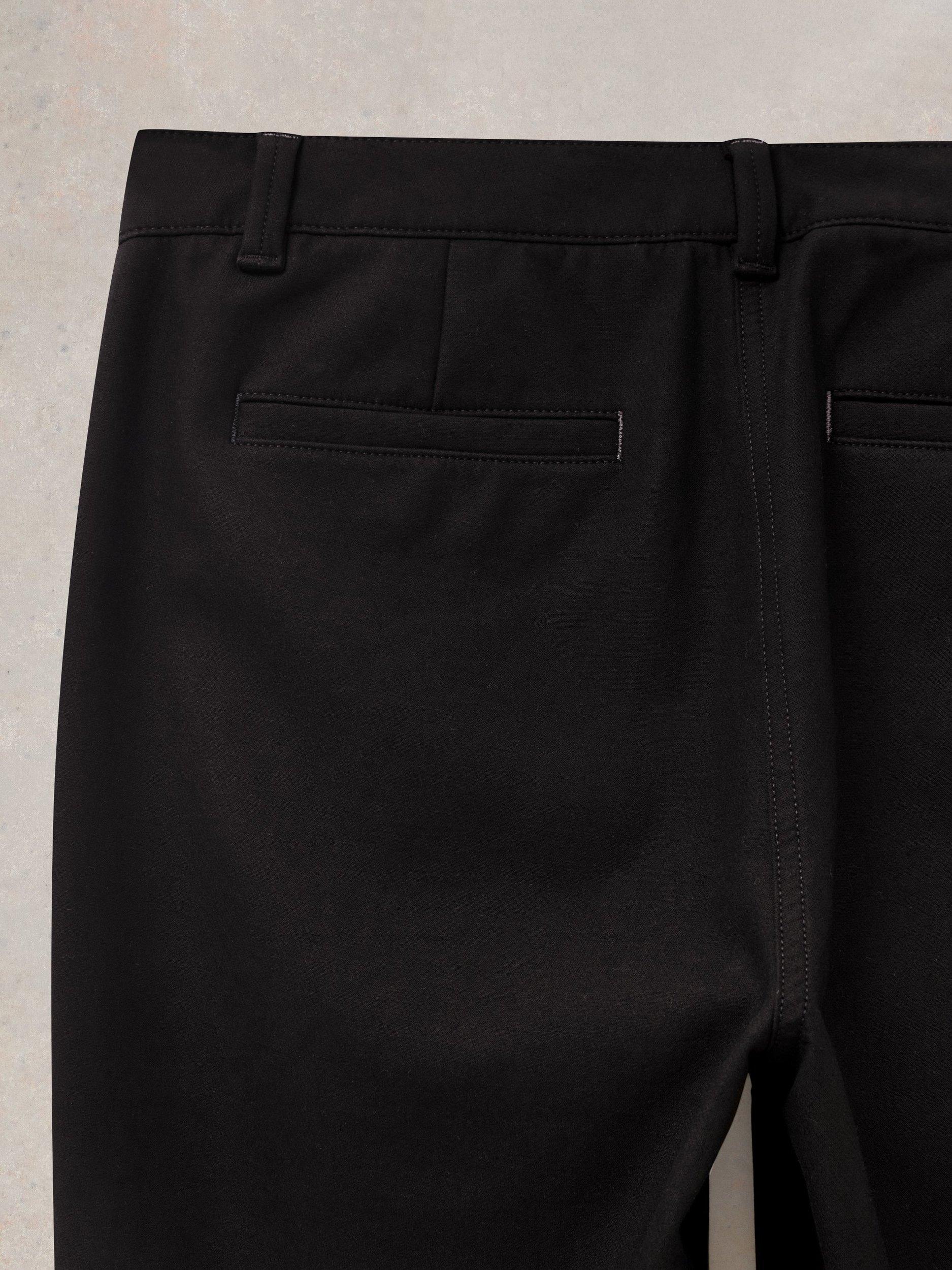 Product image 6 of 6, which shows White Stuff Savannah Organic Cotton Rich Tailored Trousers, Pure Black, 6S