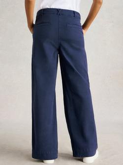 White Stuff Twister Organic Cotton Rich Trousers, Dark Navy - view 2, Dark Navy