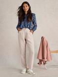 White Stuff Rowena Pure Linen Trousers, Light Natural