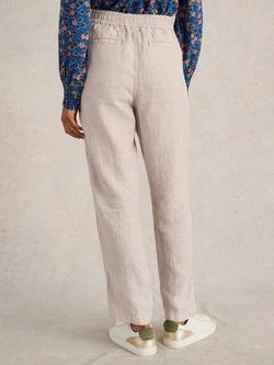 White Stuff Rowena Pure Linen Trousers - view 2, Light Natural