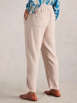 White Stuff Elle Linen Rich Trousers - view 2, Natural