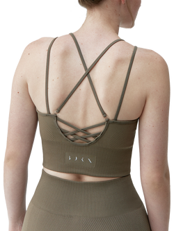 Born Living Yoga India Sports Bra, Walnut - view 2, Walnut