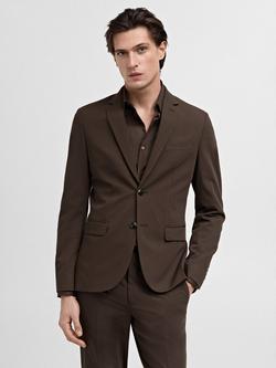 Mango Paris Super Slim Fit Blazer, Brown