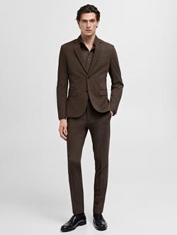 Mango Paris Super Slim Fit Blazer - view 2, Brown