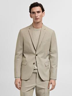 Mango Paris Super Slim Fit Blazer, Light Beige