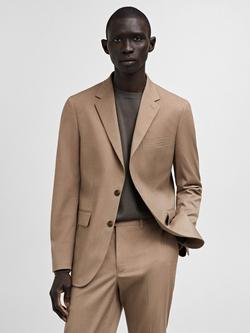 Mango Milan Blazer, Light Beige, Light Beige