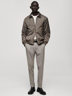 Mango Giova Bomber Jacket, Medium Brown - view 2, Medium Brown