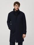 Mango Biagio Coat, Navy