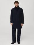 Mango Biagio Coat, Navy