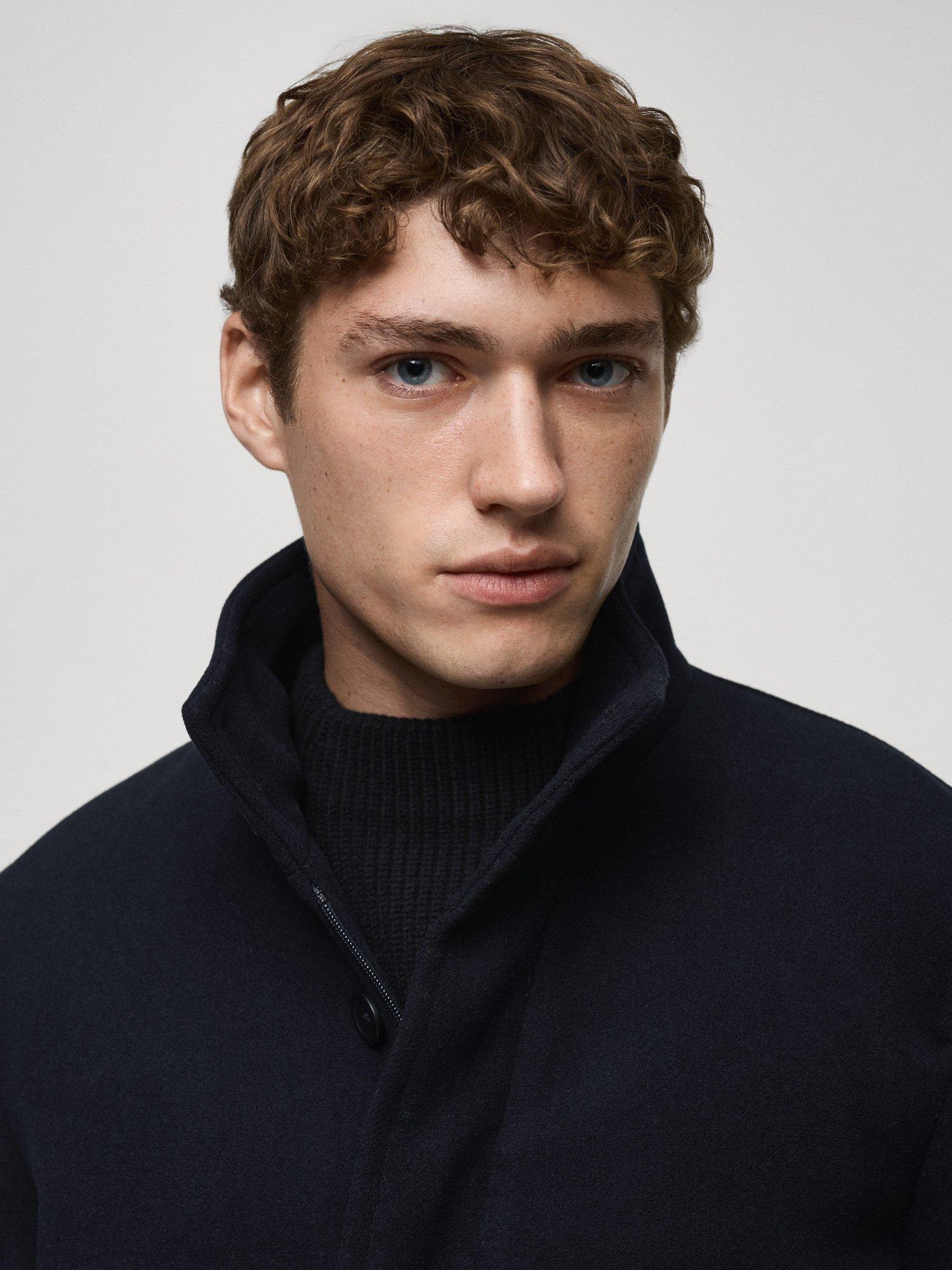 Product image 6 of 9, which shows Mango Biagio Coat, Navy, L
