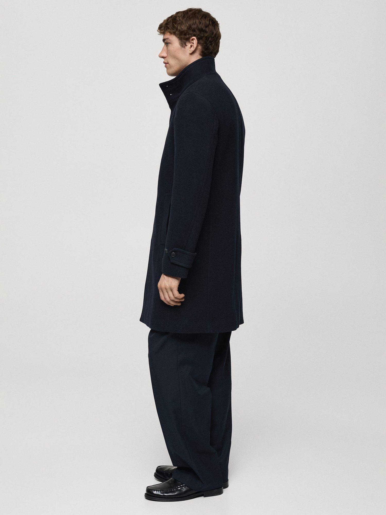 Product image 7 of 9, which shows Mango Biagio Coat, Navy, L
