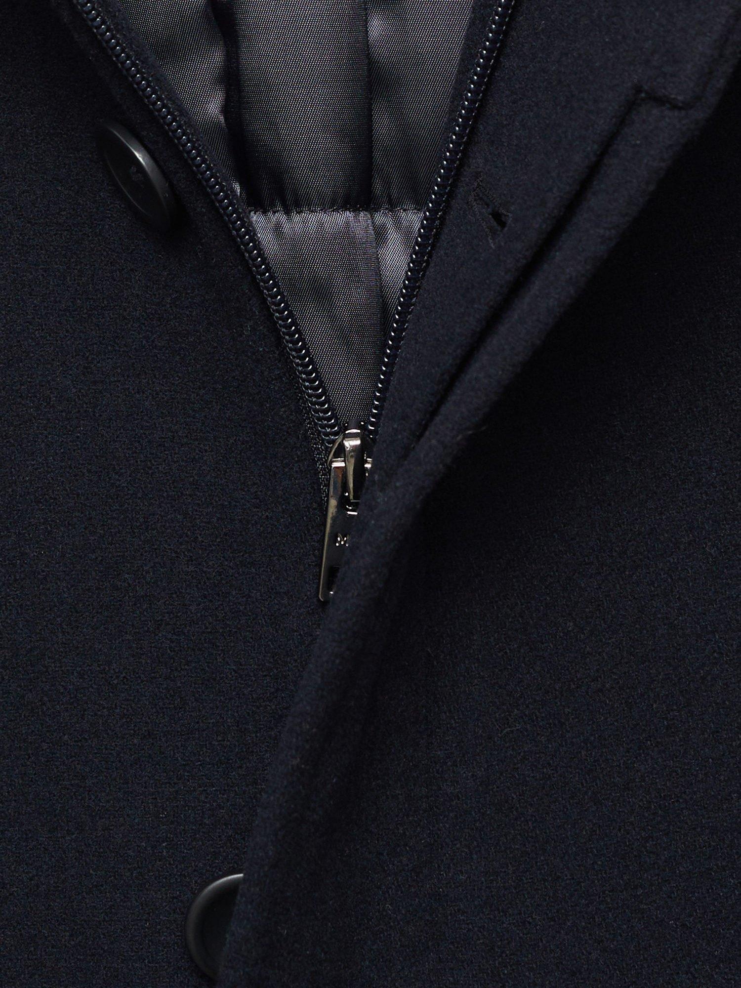 Product image 9 of 9, which shows Mango Biagio Coat, Navy, L