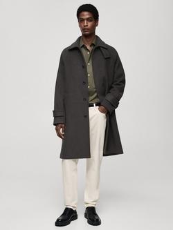 Mango Cesare Regular Fit Long Sleeve Cotton Shirt, Khaki - view 2, Khaki