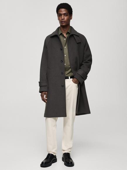 Mango Cesare Regular Fit Long Sleeve Cotton Shirt, Khaki - view 2, Khaki