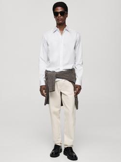 Mango Cesare Regular Fit Long Sleeve Cotton Shirt, White - view 2, White