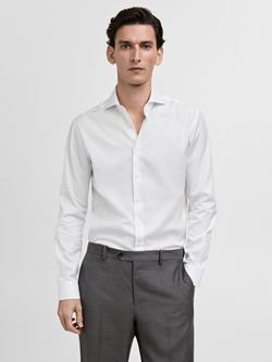 Mango Marta Cotton Slim Fit Shirt, White, White