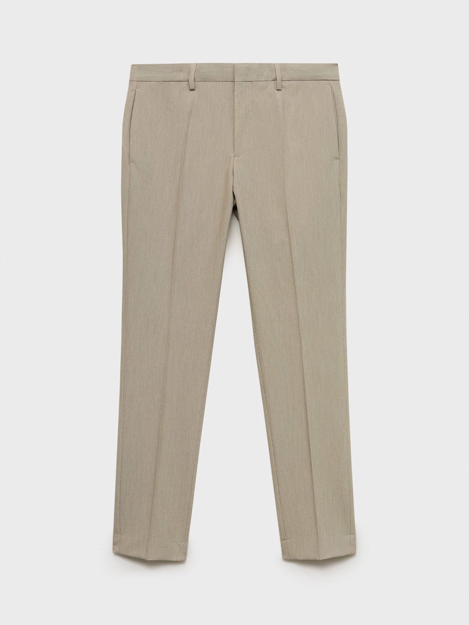 Product image 3 of 8, which shows Mango Paris Super Slim Fit Trousers, Light Beige, 32