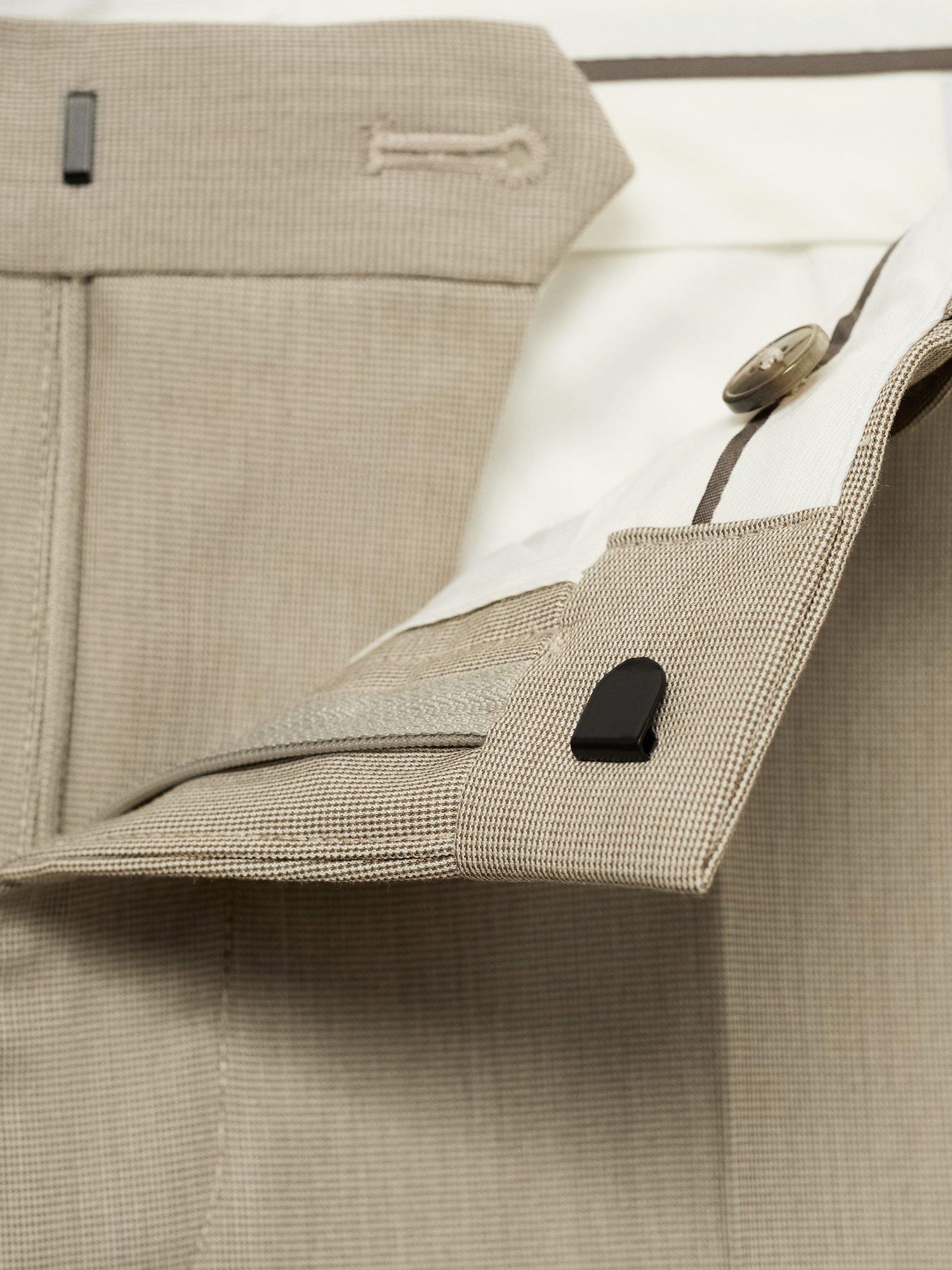Product image 5 of 8, which shows Mango Paris Super Slim Fit Trousers, Light Beige, 32
