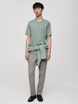 Mango Bellow Cotton Regular Fit Tee - view 2, Green