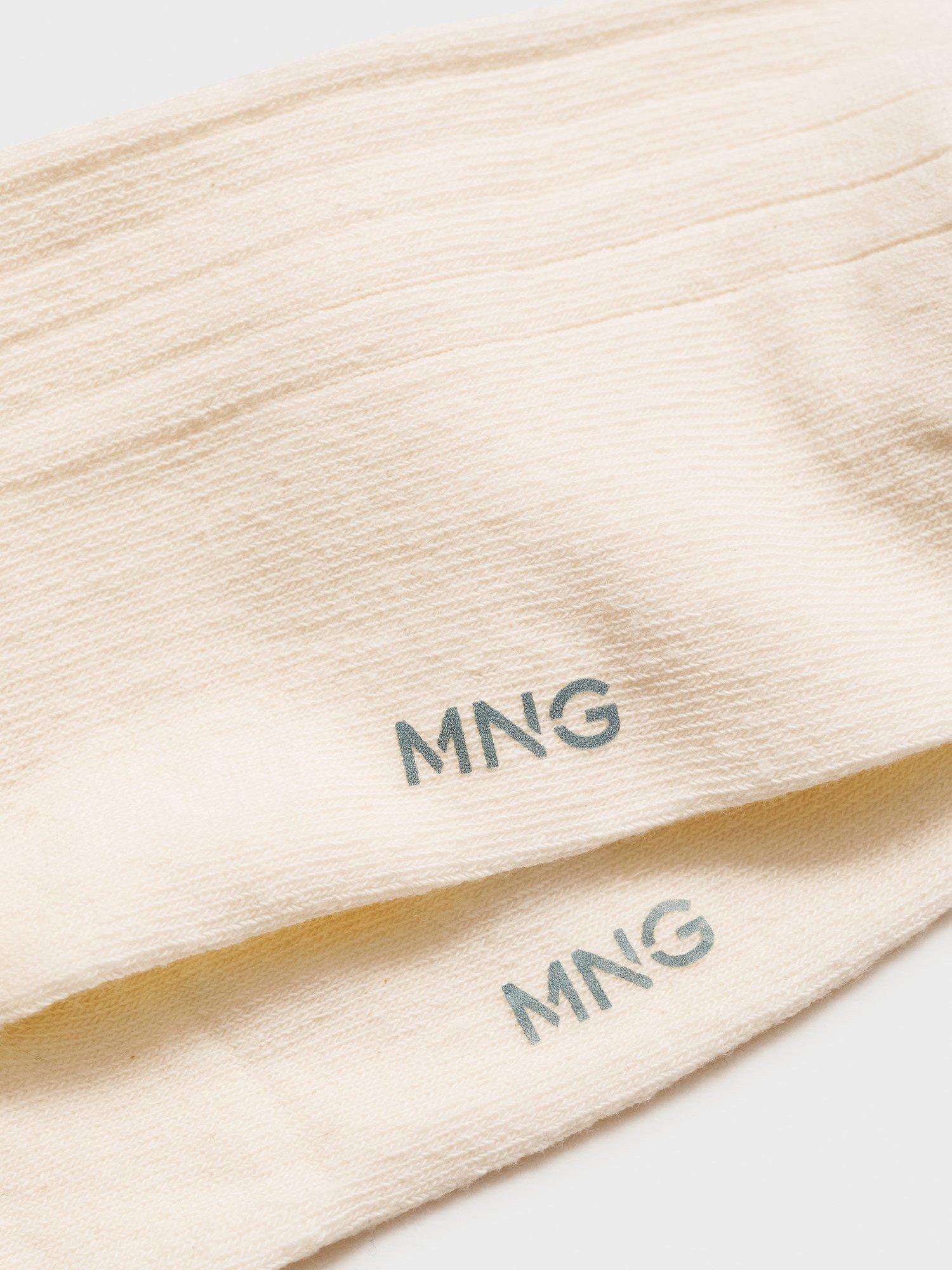 Product image 3 of 3, which shows Mango Canale Socks, Light Beige, 9-11
