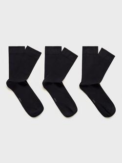Mango Crew Socks, Pack of 3, Navy