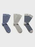 Mango Stripe Crew Socks, Pack of 3, Multi