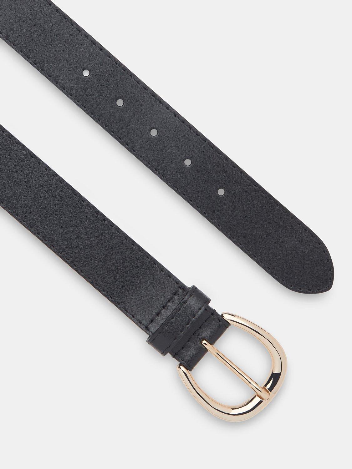 Product image 2 of 4, which shows Whistles Wide Pure Leather Belt, Black, S