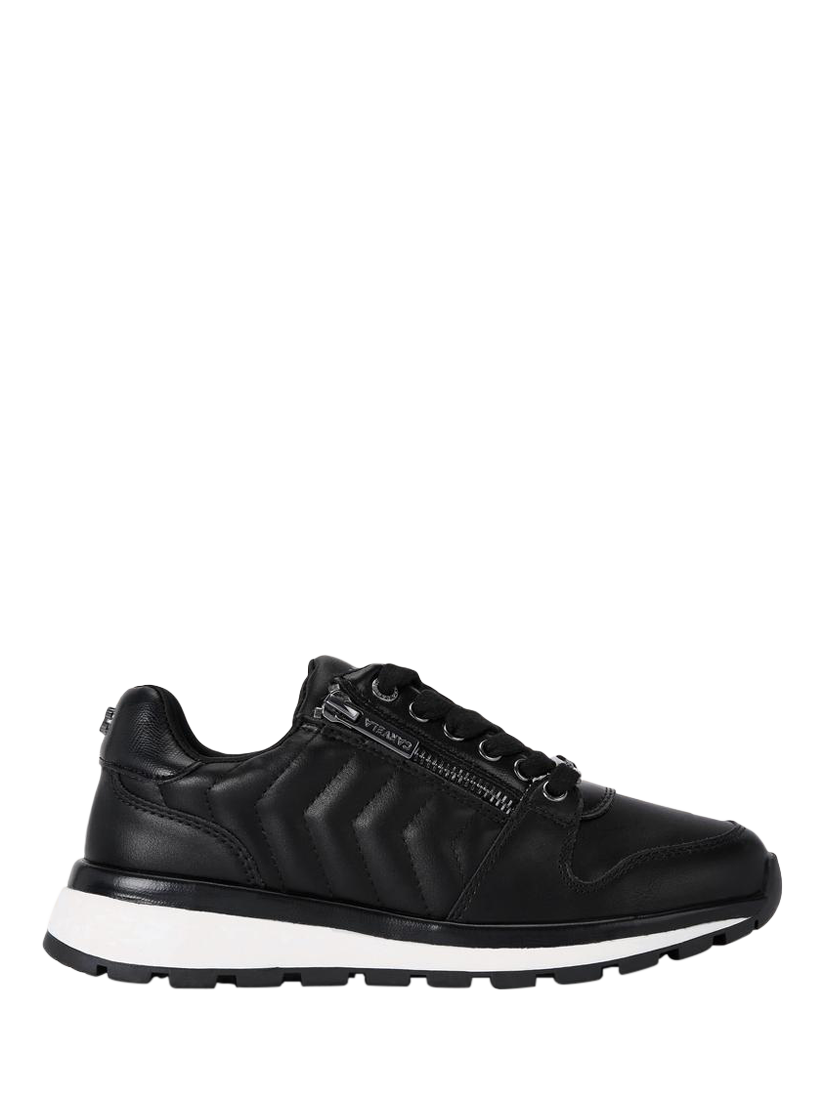 Carvela Pace Side Zip Lace Up Trainers Black