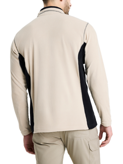 Columbia Men's Klamath Range II Super-Light Fleece Jacket - view 2, Beige/Black