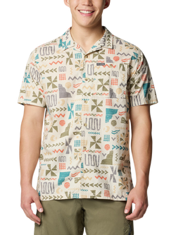 Columbia Men's Pine Canyon Cotton Short Sleeve Shirt, Dark Stone Oute